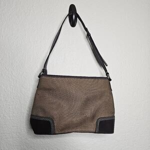 The Sak Jute Weave Purse‎ Shoulder Bag leather bottom